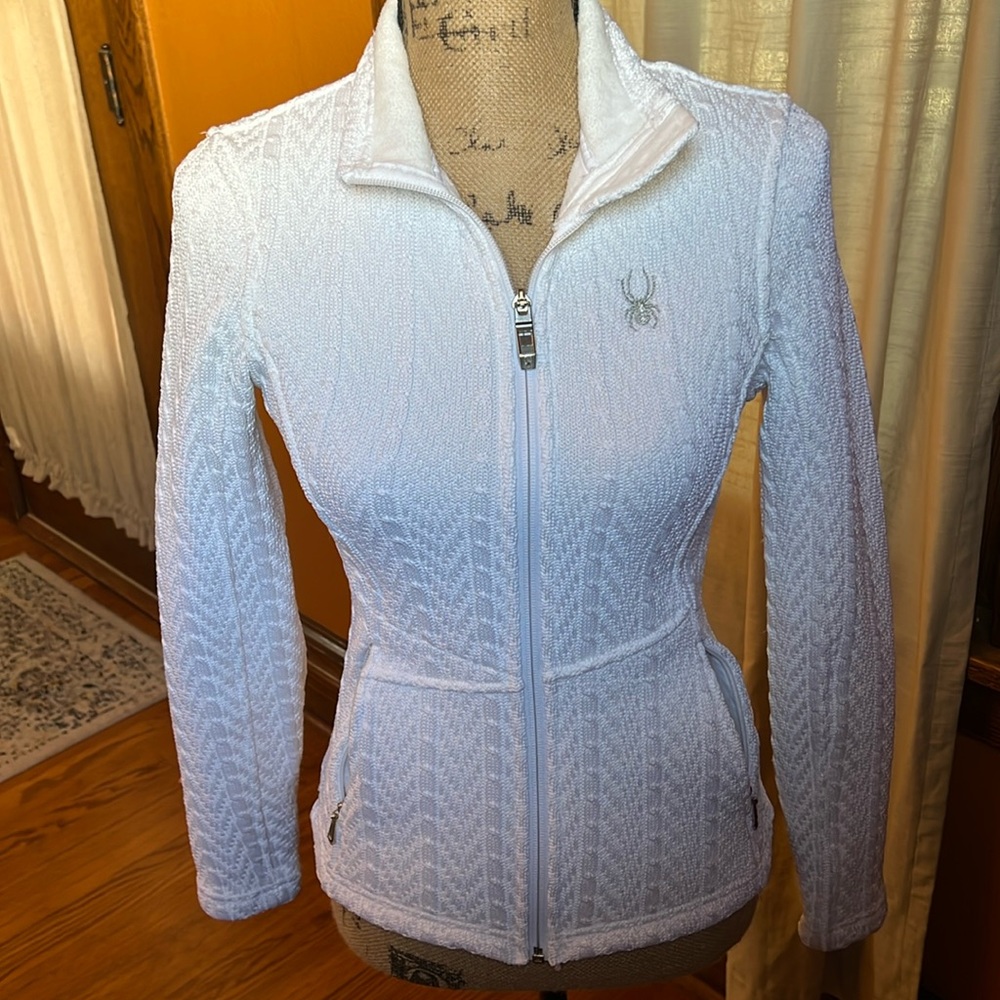 Like New Women’s White Cable Knit Spyder Jacket